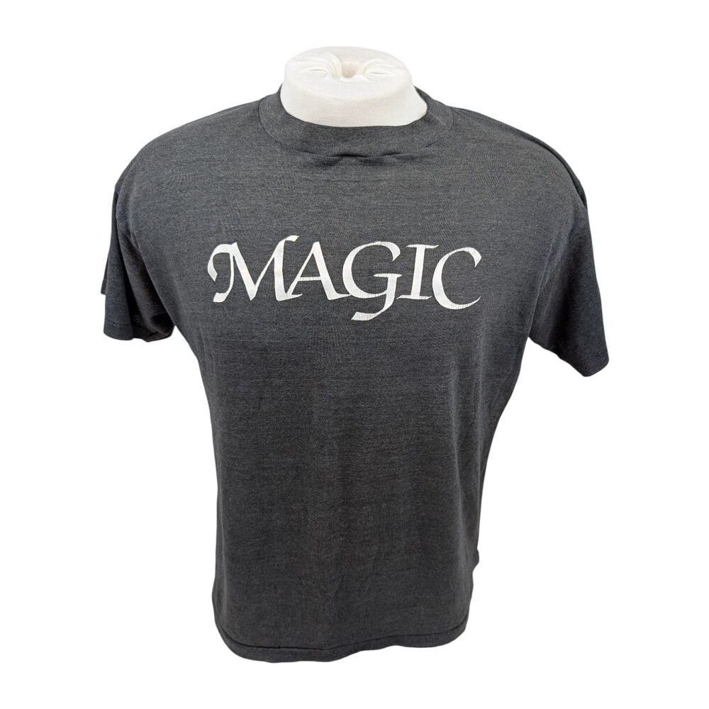 Vtg 90s MAGIC Party till ya Puke Faded T Shirt Distressed Grunge Stitch‎ *READ